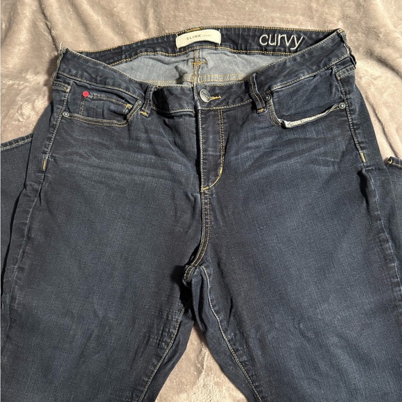 SLINK Midnight Blue Skinny Jeans Super Stretchy Size 18 - Picture 4 of 5